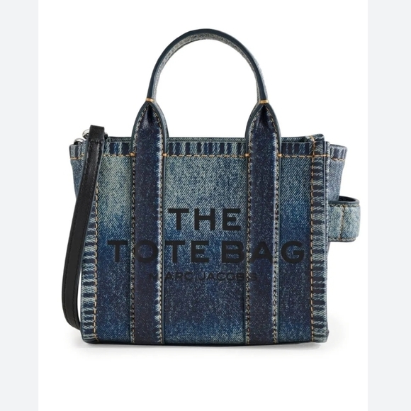 Marc Jacobs Handbags - NWT Marc Jacobs The Denim Printed Leather Crossbody Tote Bag